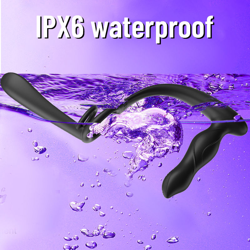 Double Penetration Double Vibration Couple Vibrator with Locking Sperm Ring Anal Toys - Tophatter Daily Deals